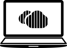 Laptop Connected To Cloud Vinyl Svg File, Free Vectors File